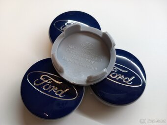 Středové krytky Ford, 54x52mm Modré logo - 2