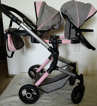 Kočárek pro panenky Xeo Twin - 2