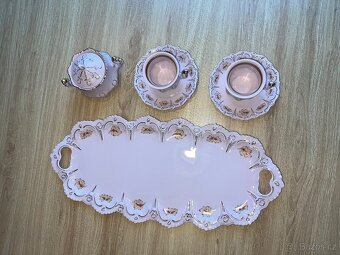 Rosa ručně malovaný porcelán H&C - 2
