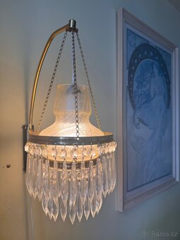 Starožitná lampa. Bohémský křišťál. - 2