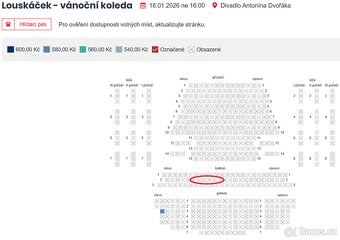 6x lístek na Louskáčka NE 18.1.2026 16h, Ostrava - 2