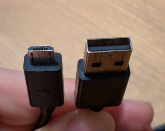 Datový a nabíjecí Mini USB kabel, délka 80 cm – černý - 2