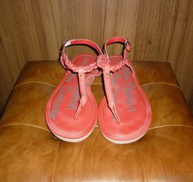 Lososově červené sandály / žabky Beppi - 2