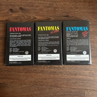 Trilogie Fantomas VHS originál - 2