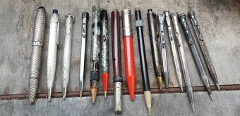 STAROŽITNÉ STŘÍBRNÉ PSACÍ POTŘEBY PERO TUŽKA - 2