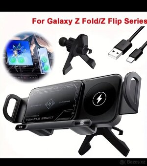 DRŽÁK DO AUTA NA MŘÍŽKU, BEZDRÁTOVÁ INDUKČNÍ NABÍJEČKA 15W - 2