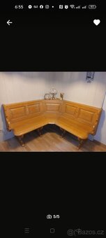 Selský jídelní roh stůl a židle. - 2