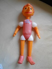 Stará, plastová hračka Pinocchio. - 2