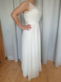 Bílé svatební/společenské šaty - 2