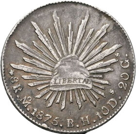 mince stříbro staré Mexiko - 2