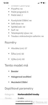 Beko vestavná trouba - 2