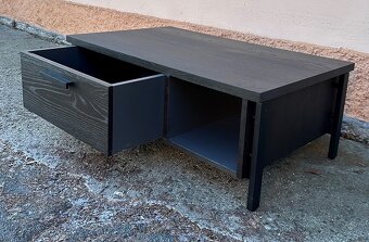 Konferenční stolek Morala Onyx – masivní dub, kov - 2