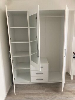 Šatní skříň JYSK VELLERUP – bílá kombi 151 × 200 × 59 cm - 2