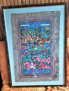 Nabízím dva originál. Aztécké obrazy na amate papíře - 2