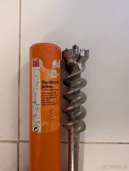 Hawera použitý vrták 55 mm SDS-max + nový Hawera 12 mm - 2