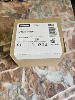 Prodám 1ks nový proudový chránič OEZ Minia LFN-25-4-030AC - 2