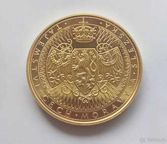 Medaile Kněžna Libuše – zlato + platina 999/1000, certifikát - 2