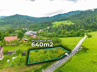 POUZE U NÁS Stavební pozemek v obci Čierne, Čadca - 640 m² - 2