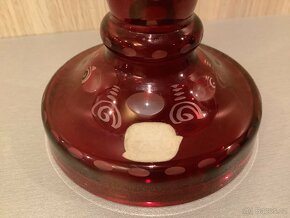 Svícen, rubínové sklo - 2