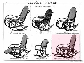 GT THONET, houpací křeslo po renovaci, 1900 - 2