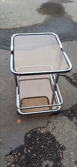 Retro servírovací stolek chrom - 2