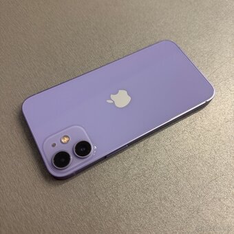 iPhone 12 mini 128GB fialový, 100% baterie, záruka - 2