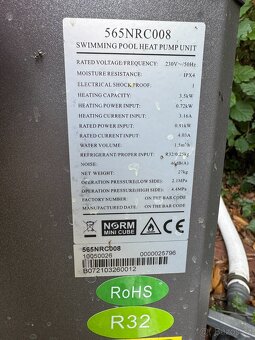 Vágner Pool NORM MINI CUBE - 3,5kW tepelné čerpadlo Bazén - 2