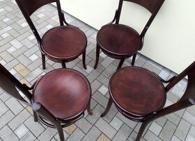 Celodřevěné jídelní židle THONET 4ks po renovaci - 2