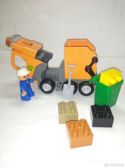 Lego duplo 5637 popelářské auto oranžové - 2