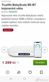 Kojenecká váha TrueLife BabyScale B5 BT v záruce - 2