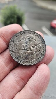 Svatební Dvouzlatník 1879 výročí stříbrná svatba - 2