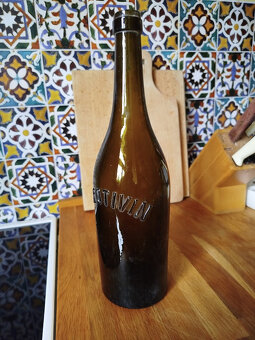 Stará pivní láhev Protivín - hnědá - 2