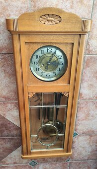 krásné zdobené secesní dvouzávažové hodiny - 2