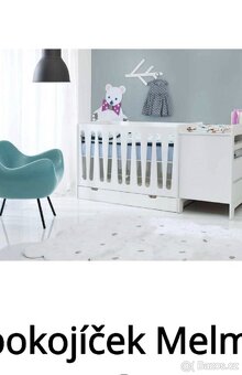 Rostoucí postýlka Melmen s matrací - 2