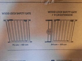 Zábrana Wood Lock Safety Gate 75-80cm/84-89cm - 2