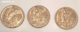 ČESKOSLOVENSKO mince - 1 Koruna 1924, 1938 - 2