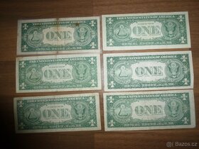 Usa bankovky 1 dollar -modrá pečet - 2