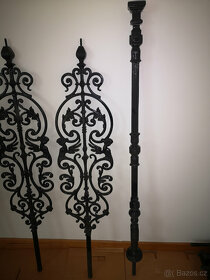 Litinové zábradlí,plot,shodnice,sloupky V 120cm - 2