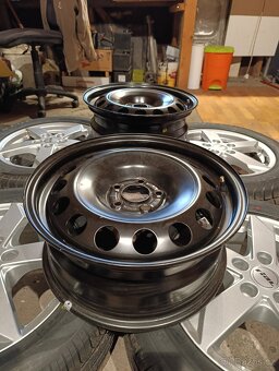 Plechové disky 16" 5×100 škoda,vw,audi - 2