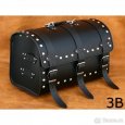 Kožený kufr - válec na chopper 50cm typ 03A - 2