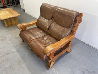 Sedací souprava z masivu - holandská výroba - dvoj sedák - 2