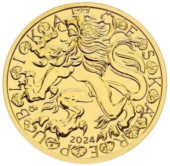 Zlatá obchodní mince český dukát s motivem sv. Václava 2024 - 2