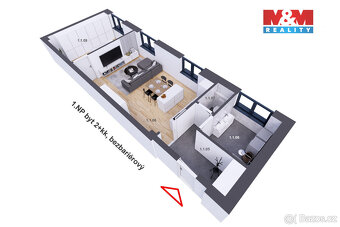 Prodej bytu 2+kk, 62 m2, Praha Barrandov-Holyně - 2