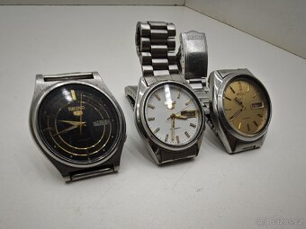 3x staré , automatické hodinky Seiko( bílé prodáno) - 2