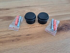 Nové luxusní dveřní zarážky LUSY, černý titan, 2 ks - levně - 2