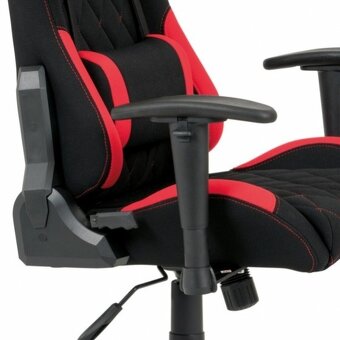Herní křeslo, herní židle červeno-černá látka KA-V606 - 2