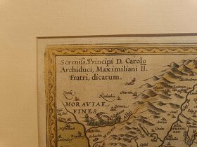 Stará, starožitná mapa od Abrahama Ortelia z roku 1591. - 2