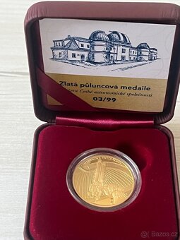 Zlato / zlatá mince Štefánikova hvězdárna proof - 2