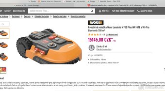 Prodám robotickou sekačku Worx Landroid M 700 + laserové oči - 2