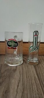 Sklenice, ušáky- Staropramen, Birell, Starobrno, Kozel - 2